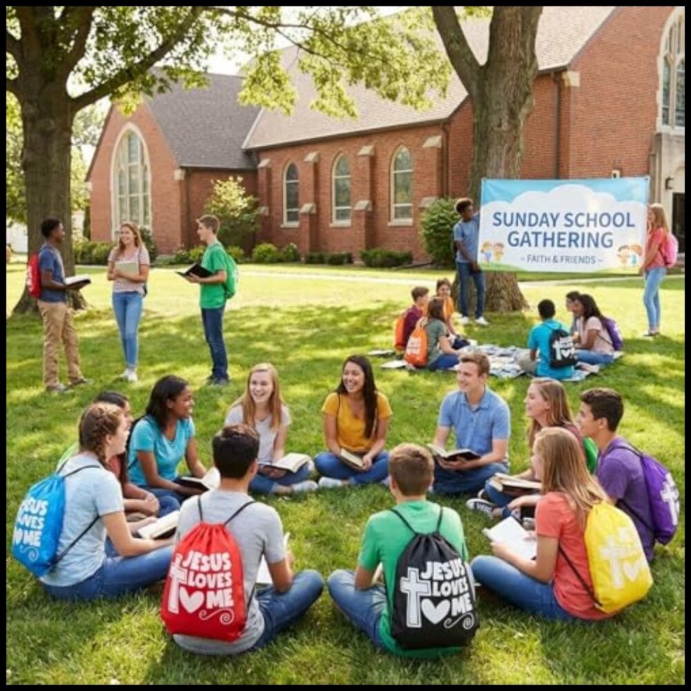 Religious Drawstring Backpacks Bulk Christian Gif… - image 5